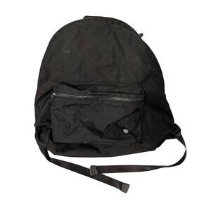 Lululemon Black Zipper Backpack with Single Front Zipper Pocket- Small- Basic